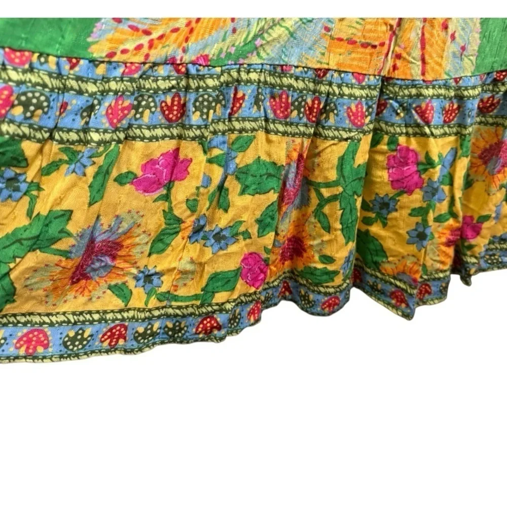 Cynthia Rowley Green Tropical Tiered
Maxi Skirt Women's XS Coastal
Resortwear - Picture 5 of 14